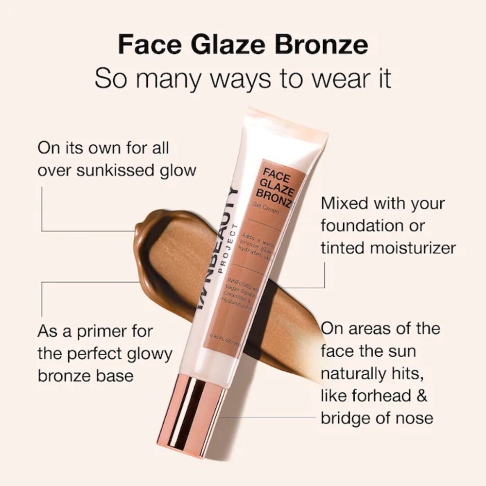 NNBEAUTY PROJECT 
Bronze Face Glaze Gel Cream NIB